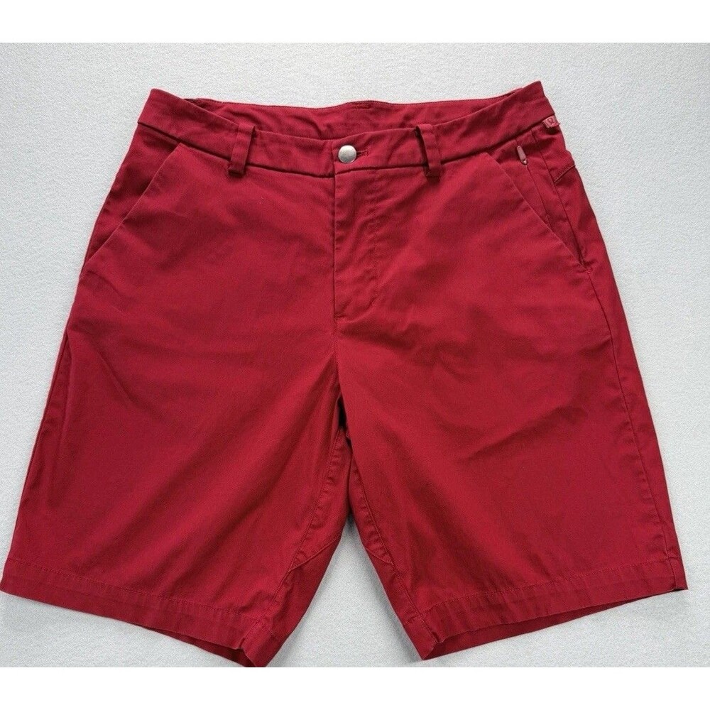 Lululemon Commission Slim Chino Shorts Mens Size28 Athleisure Oxblood Red 9"